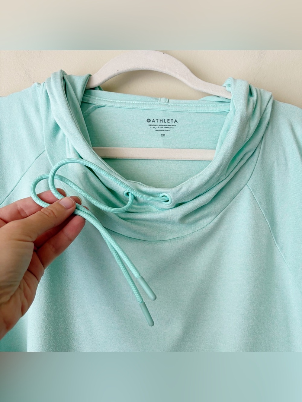 Athleta | Uptempo Hoodie Sweatshirt Athleisure Activewear Mint Green Plus 2X - Picture 3 of 9